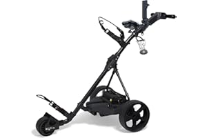 Super E Caddy The Weekender Electric Golf Cart, Packed with Drink Holder, Umbrella Holder, Scorecard Holder, Black