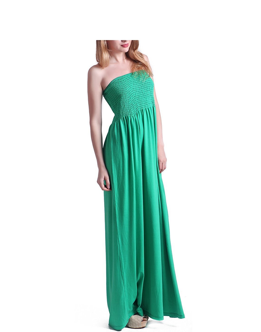 long strapless sundress