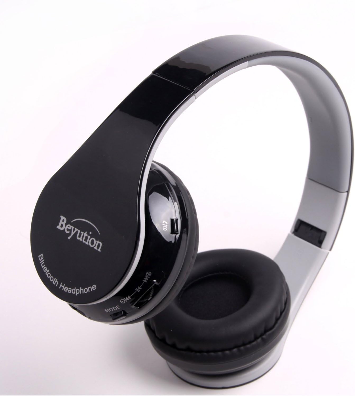 Beyution Hi-Fi Stereo Bluetooth Headphones Best audio Performance Over-ear Bluetooth Headset for Apple Iphone 7 6 5s 5c 5 iPAD Ipod iTouch MAC SAMSUNG S5 S4 S3 Note5 Cell Phone and tablet(BT513-black)