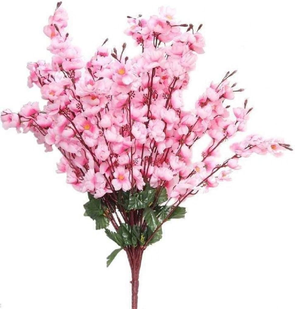 YNS Crafts Stock Artificial Flower Plastic (Pink, 7 Piece)