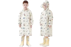 FOUYADA Kids Raincoats Girls Rain Poncho Rain Jacket Children Rain Wear Rainwear