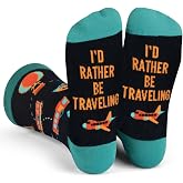 Lavley Travel & State Socks Fun Gift for Travelers Road Trip Lovers | Premium Cotton Blend, Super Soft, Durable, Travel Gift for Travelers, Road Trip Lovers, Novelty State Socks
