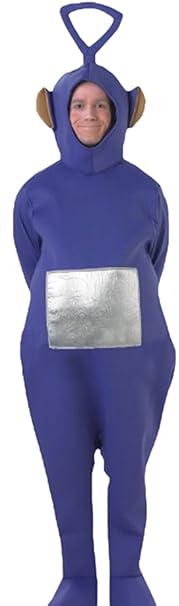 Luxuspiraten - Herren Tinky-Winky Kostüm, Teletubbies, Karneval, S-L, Blau-Violett