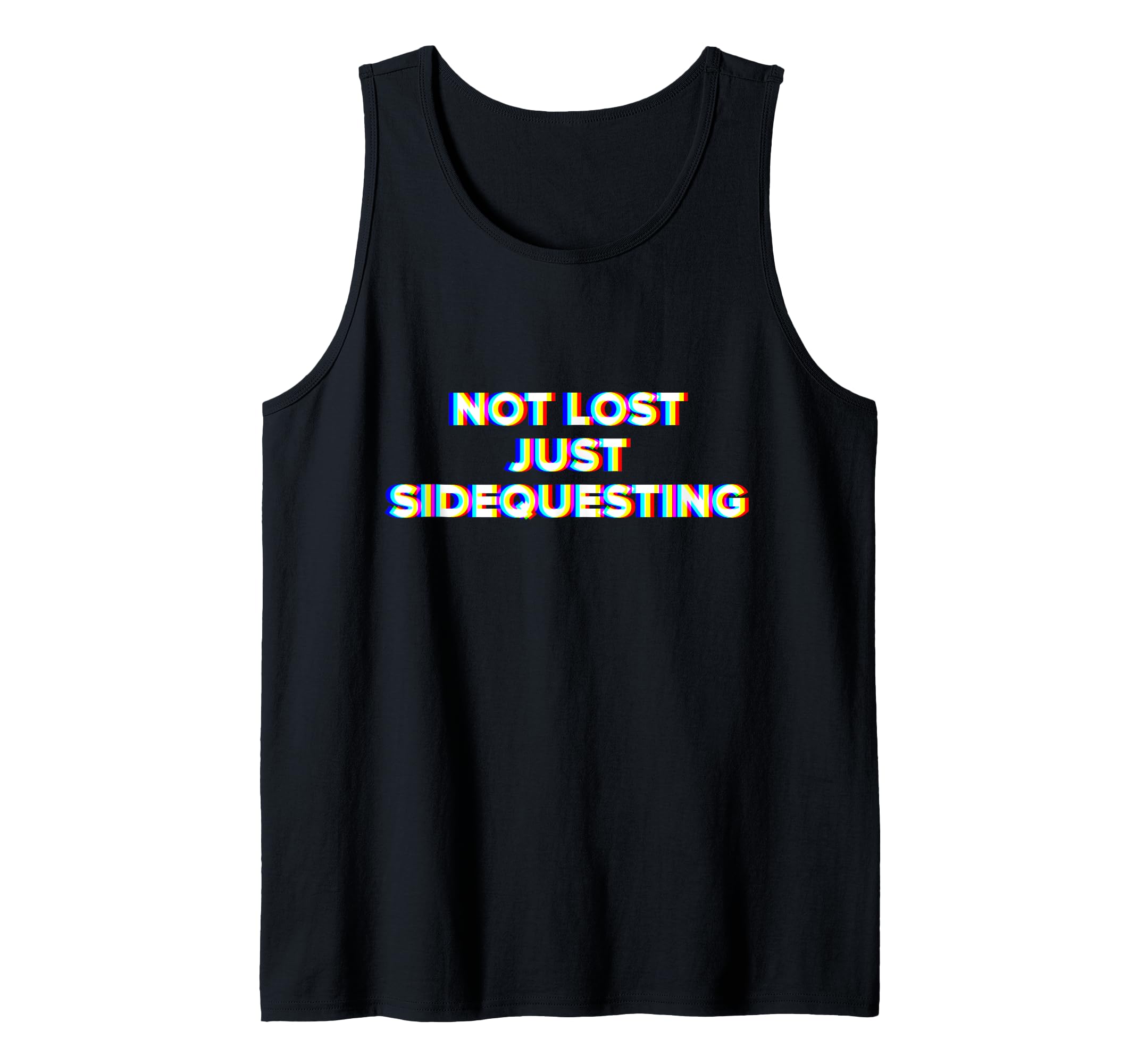 Photo 1 of Not Lost Just Sidequesting EDM Techno Rave Optical Illusion Tank Top