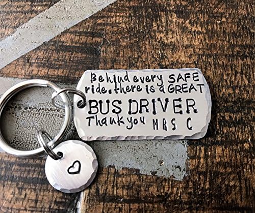 End of Year Bus Driver Keychain Bus Driver Gift Bus Keyring Bus Driver Key Ring Gift for Bus Drivers Bus Driver Appreciation Bus Key Chain
