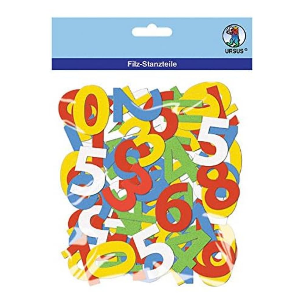 Ursus 4008525030782 Handicraft Embossed Felt Numbers