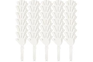 BBTO 30 Pcs Hand Clappers Noisemakers 7.5 Inch Plastic Party Clappers for Fiesta Birthday Party Supplies Carnival Prize Football Sport Accessories Favor(White)