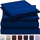 Mellanni Bed Sheet Set - HIGHEST QUALITY Brushed Microfiber 1800 Bedding - Wrinkle, Fade, Stain Resistant - Hypoallergenic - 3 Piece (Twin, Imperial Blue)