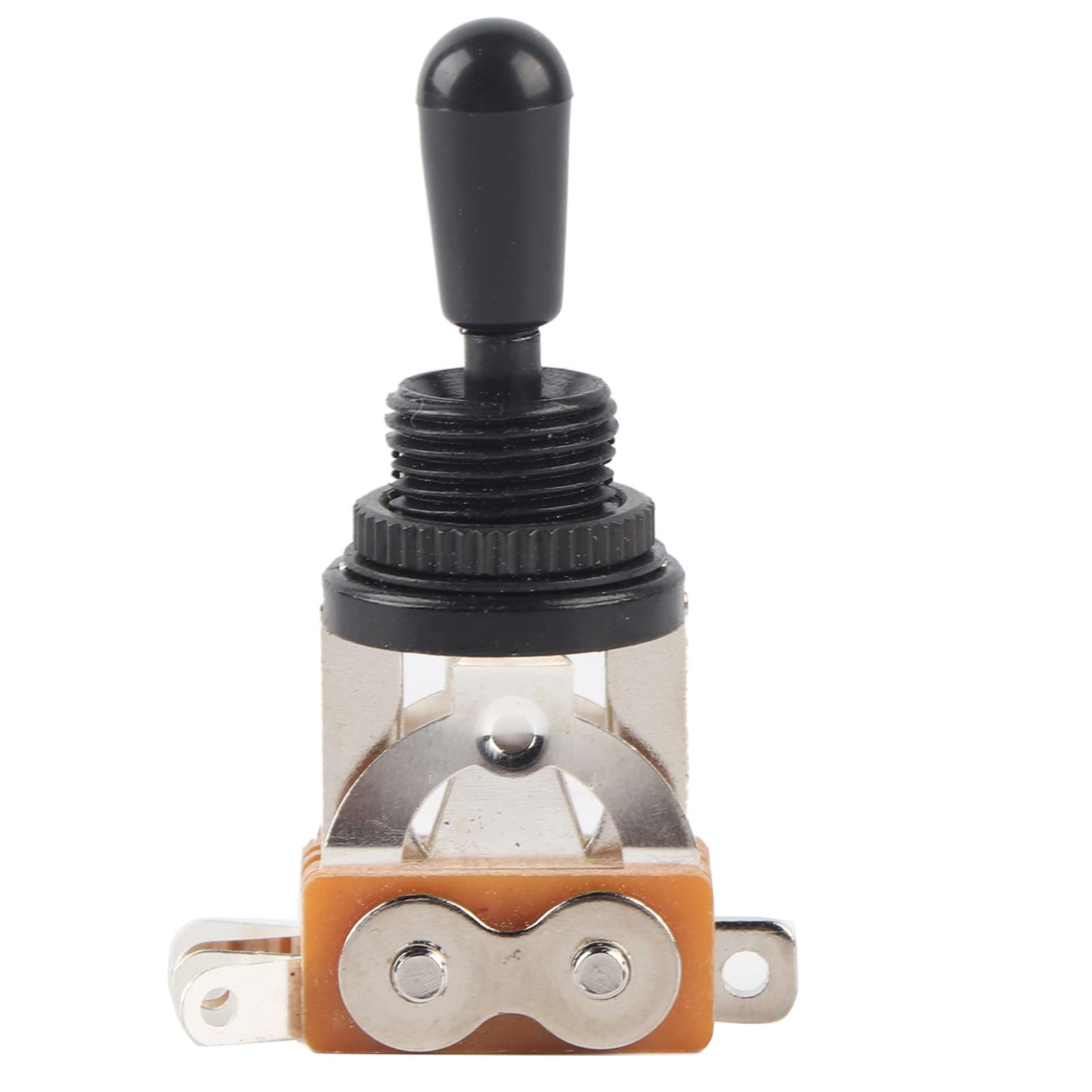Guitar 3 Way Toggle Switch, Metal Pickup Selector Toggle Switch with Brass Tip Knob for LP Style Electric Guitar (Black)