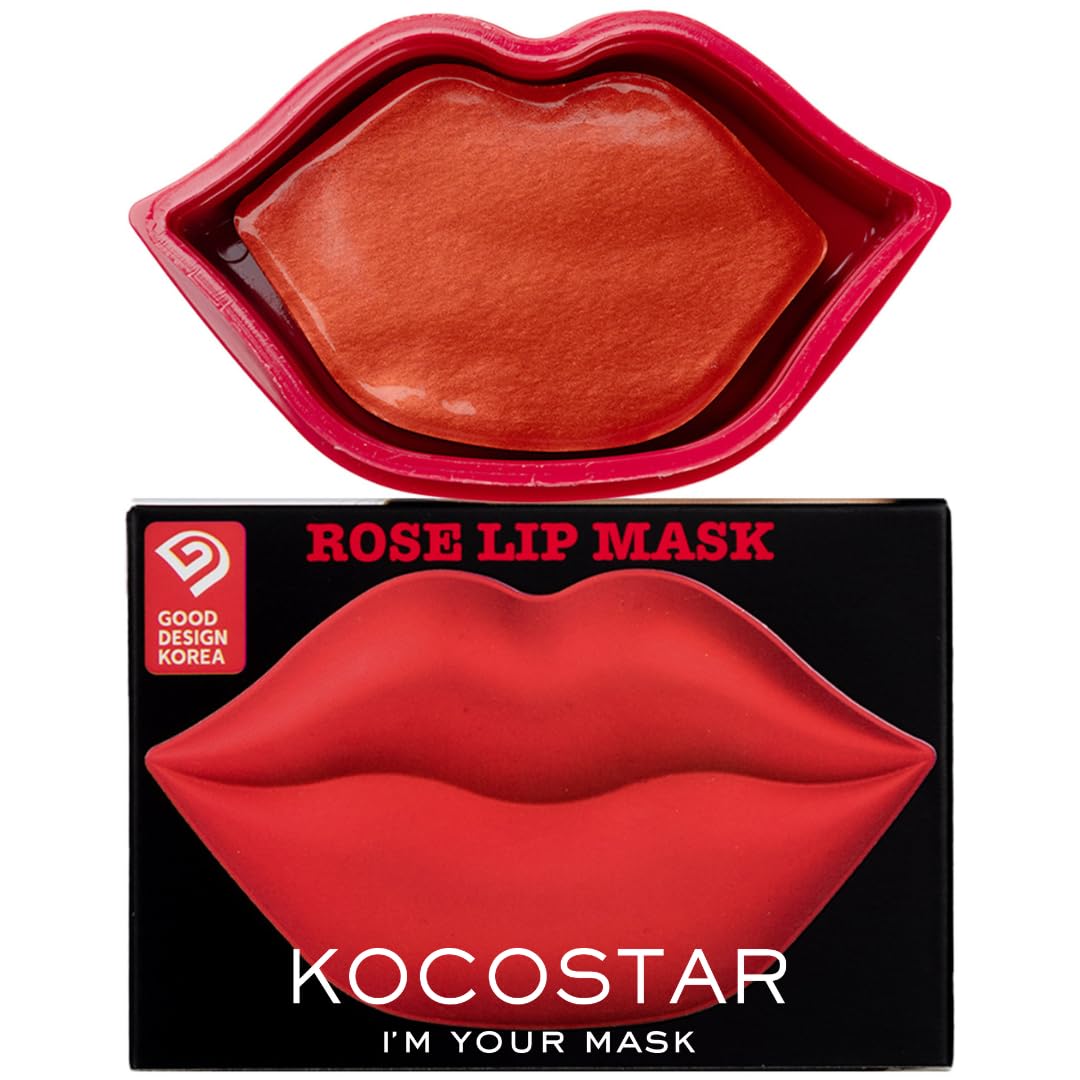 Kocostar Rose Lip Mask 20PC Pot - Lip Masks for Dry Lips and Plumping