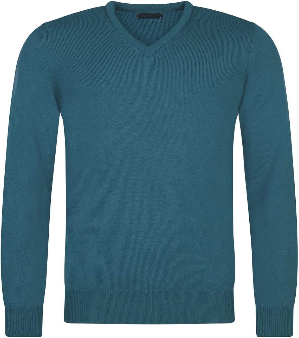 Great & British Knitwear Men's HM100 100 Lambswool Plain V Neck Jumper