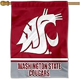 Washington State Cougars Wordmark Logo House Flag Banner