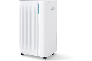 COSTWAY 54 Pints Dehumidifier for Basement, 4500 Sq.Ft Portable Dehumidifier with Drain Hose, 1.1 Gal Water Tank, 3 Modes, 24