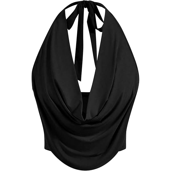 Amazon.com: SHENHE Women's Tie Dye Halter Neck Draped Front Ruched