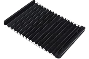 FUNOMO Lippert Thin Shade Replacement for Lippert RV Entry Doors - 12"x21" RV Pleated Blinds Compatible with Lippert Prepped Entry Door, Camper Travel Trailer Window Shade Cover, Black