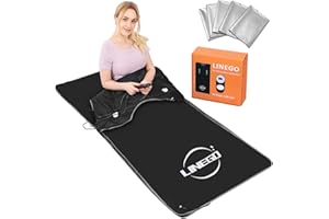 Linego Far Infrared Sauna Blanket for Detoxification,Portable Infrared Sauna Blanket for Detox with Remote Control (Regular-Black)