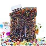 POKONBOY Water Beads Rainbow Mix Water Bead Toys Large Water Beads Pack 50000 Beads Non Toxic Water Beads Vase Filler Bottle Pack Bead Sensory Balls for Kids Water Beads Gun Party Favors