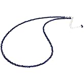 Natural Beaded Gemstone Choker Necklace,Faceted Beads, Birthstone Necklace, Energy Healing Crystal, Gift For Her, 925 Sterling Silver Jewelry 18 Inch