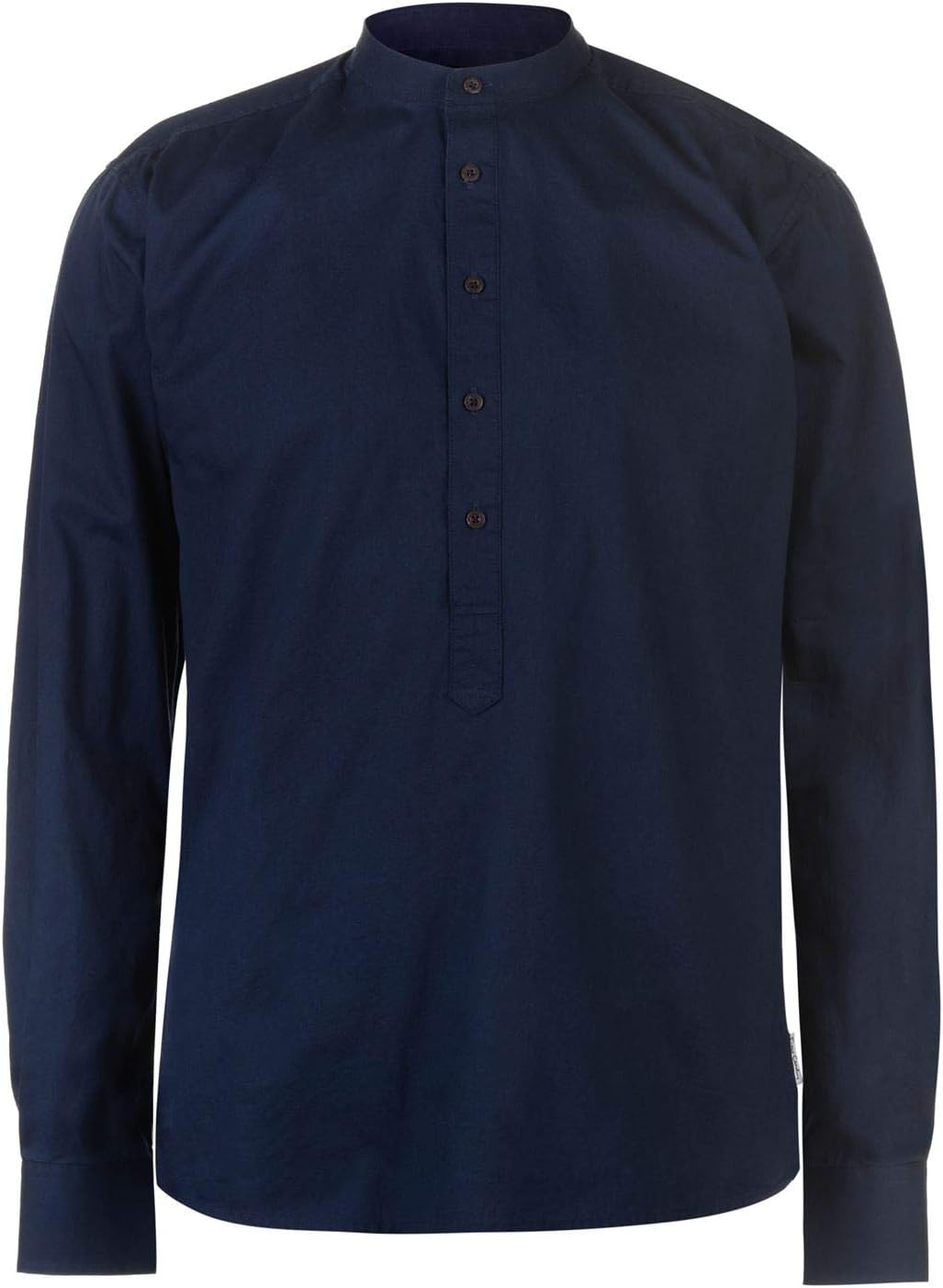Pierre Cardin Collierless Manche Longue Chemisette Homme Mode Vogue élégant (Marine, Large)