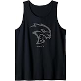 Dodge Hellcat Logo SRT Muscle Car Official Dodge Merch Sleeveless Tank Top