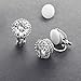 Mariell Clip-On Cubic Zirconia Crystal Stud Earring, 2 Cwt., for Wedding, Bride, Prom, Birthday Gift