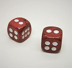 Natural Hand Carved Gemstone Dices, 15mm/0.59in, 6