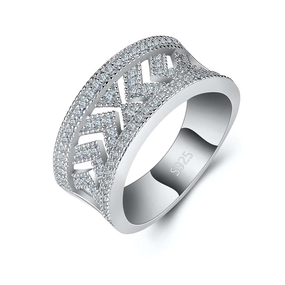 AANGG Women's 925 Sterling Silver Ring Diamond Ring Wedding Bands Engagement Gifts