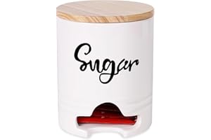 Farmhouse Sugar Packet Holders with Lid, Ceramic Sugar Packet Caddy Dispenser for Countertop,Sugar Packet Organizer Storage C