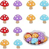 WEWAYSMILE 12 Piece Mushroom Silicone Focal Beads for DIY Crafts, Pens, Phone Straps (Mixed Color)