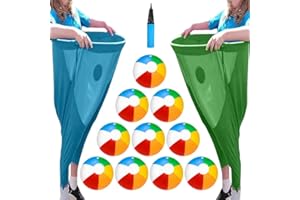 XWEHNI Granny Pants Yard Game, Granny Pants Outdoor Game – Hilarious Inflatable Ball Relay Set with Giant Stretchy Pants, 5/10/20 Balls and 1/2 Pump for Kids, Adults, Backyard Parties and Field Day(Blue+Gree