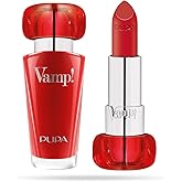 PUPA Milano Vamp! Extreme Colour Lipstick With Plumping Treatment - For Fuller, Defined Lips - Adds Incredible, Deep Color To Lips - Soft Texture Adheres Perfectly - 303 Iconic Red - 0.123 Oz
