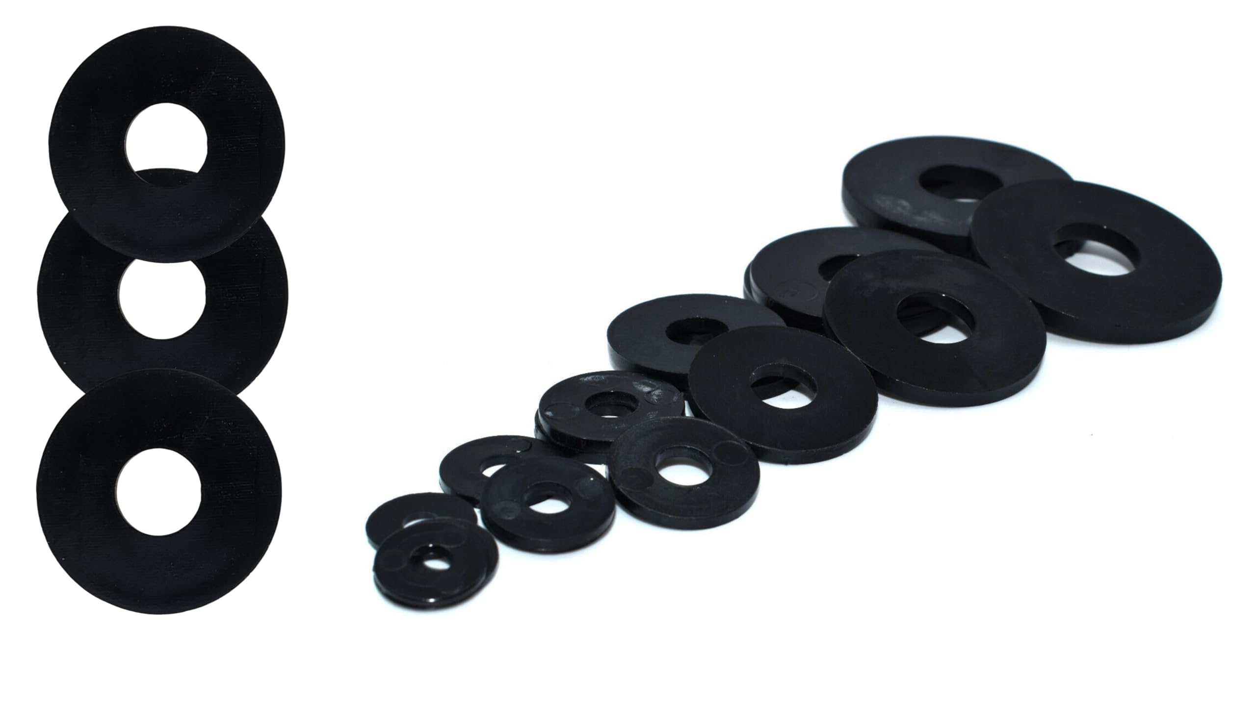 Nylon Black Penny Washers Plastic Repair Washer M3 M4 M6 M8 M10 M12 - Pack of 6 (M10 x 30mm)