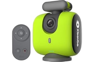 XbotGo Chameleon AI Auto Sports Action Camera - 4K 60FPS Soccer Camera and Basketball Tracking Camera for Team Sports, Live Streaming, No Subscription, Works with iOS & Android (Lemon Green)