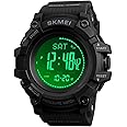 Mens Outdoor Sports Army Watches Pedometer Calories Digital Watch Altimeter Barometer Compass Thermometer Weather Men Watch (Black)
