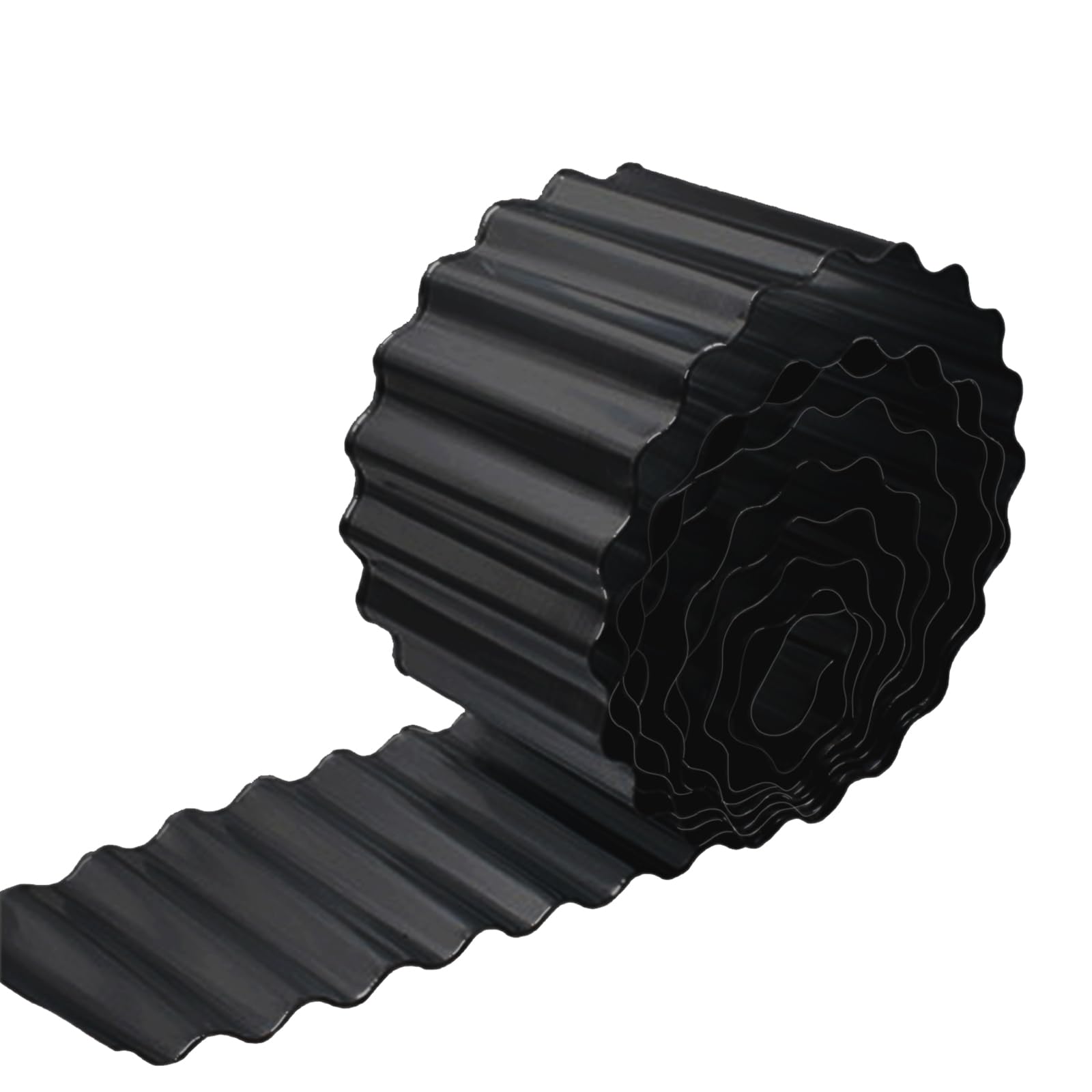 Metal Lawn Edging,10 Inch x 20FT Sturdy Corrugated Metal Garden Edging Border Flexible Garden Border Edging Landscape Edging for DIY Flower Beds,Lawns,Pathway (Black)