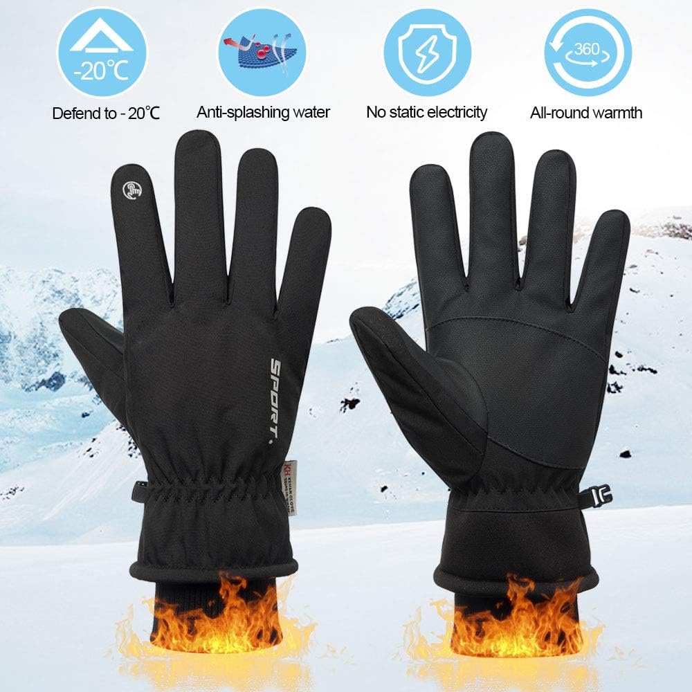GORELOX Winter Gloves for Men and Women - Touch Screen Waterproof Windproof Thermal Ski Gloves in Cold Weather for Driving Motorcycle Cycling Warmest Gloves : Clothing