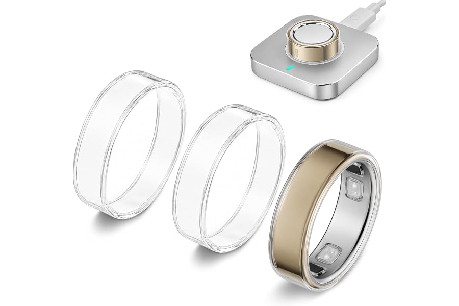 sylacor 3 Pack Clear Ring Cover Compatible with Oura Ring 5 | 0.5mm Ultra-Thin Ring Protector Case, Transparent Scratch Resistant TPU Smart Ring Cover Accessories for Women Men