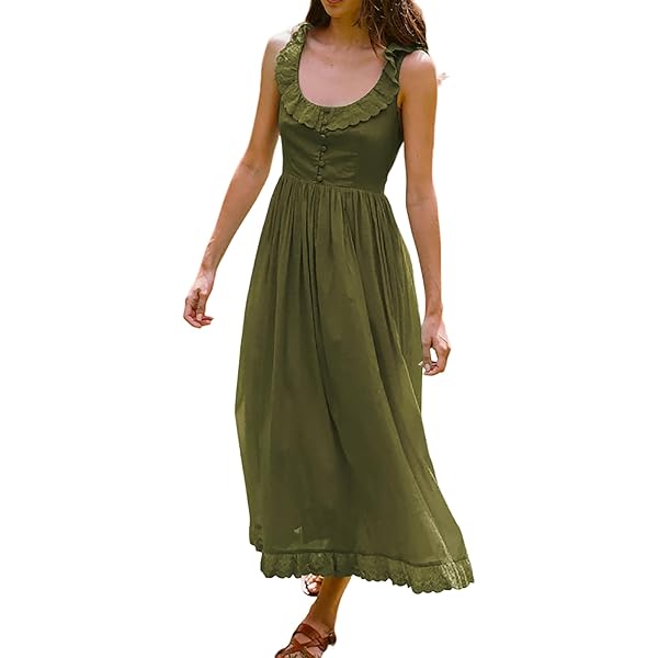 FeMereina Vestido Floral Con Tirantes Delgados Para Mujer