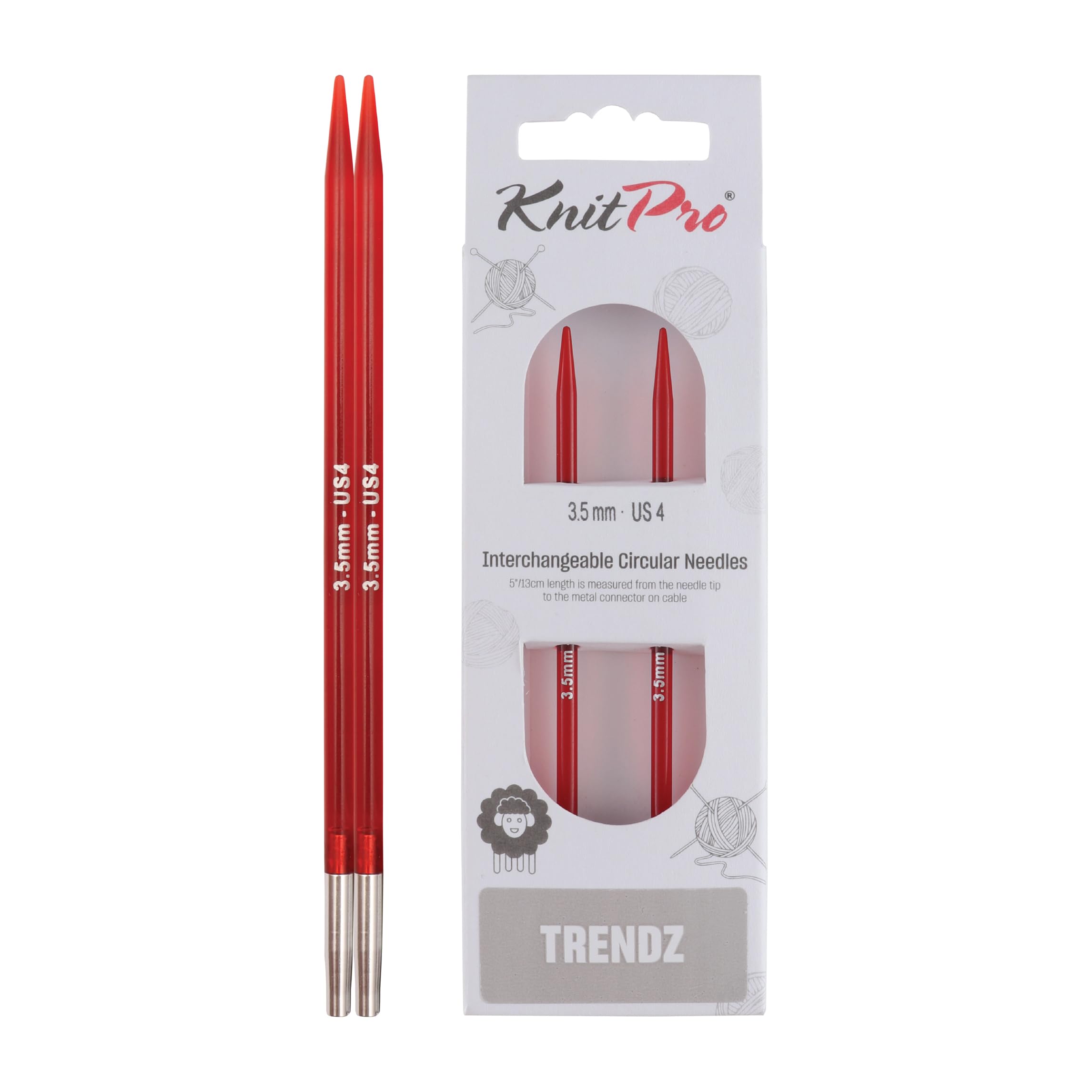 KnitPro Trendz Interchangeable Circular Needles 5" (13cm) | 3.50mm