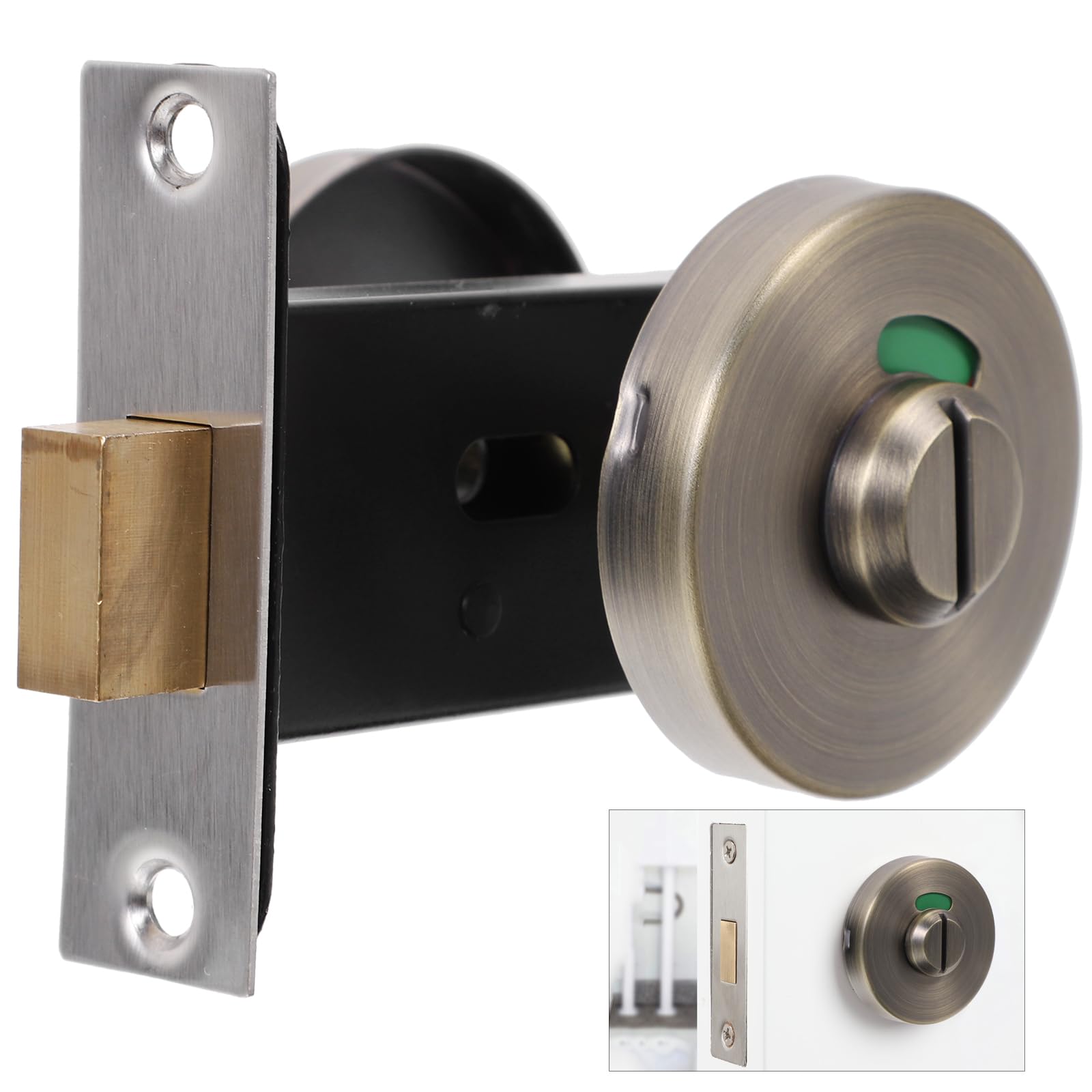 OSALADI Bathroom Indicator Lock - Keyless Stall Locks for Shower Doors & Toilet Locks