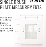 G-PLUG Cable Pass Through Wall Plate Brush White Single Gang view 7