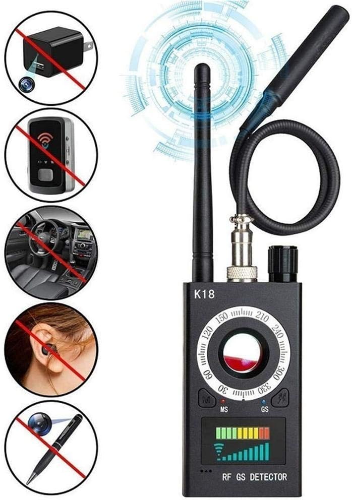Redcolorful RF Signal Detector,Wireless Bug Detector Signal for Hidden Camera,Anti-spy Detector Camera GSM Audio Bug Finder GPS Scan