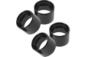 Healvian 4pcs Metal Lamp Shade Collar Rings 55mm x 40mm Black Lamp Socket Retainer for E26 Medium Base Light