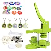Button Maker Machine (4th Gen) FASTTOBUY Installation-Free 37mm 1.5 Inch Upgrade Badge Maker Pin Maker Press Machine with 405pcs Free Button Parts, Circle Cutter