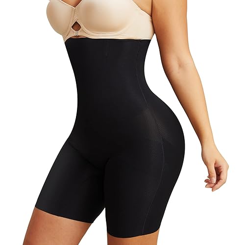 MOVWIN Shapewear for Women (ONLY S M SIZE) Tummy Control High Waisted Seamless Body Shaper Thigh Slimming Short Underwear Black