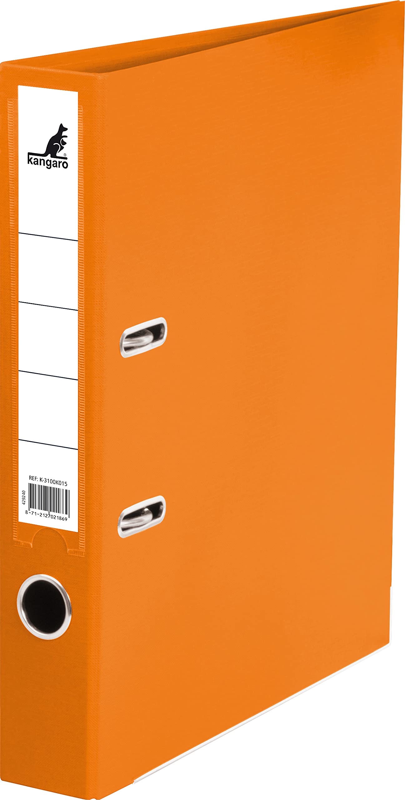 Kangaro A4 Orange 2 Hole 5cm Spine Width Polypropylene Plastic Folder — image 1