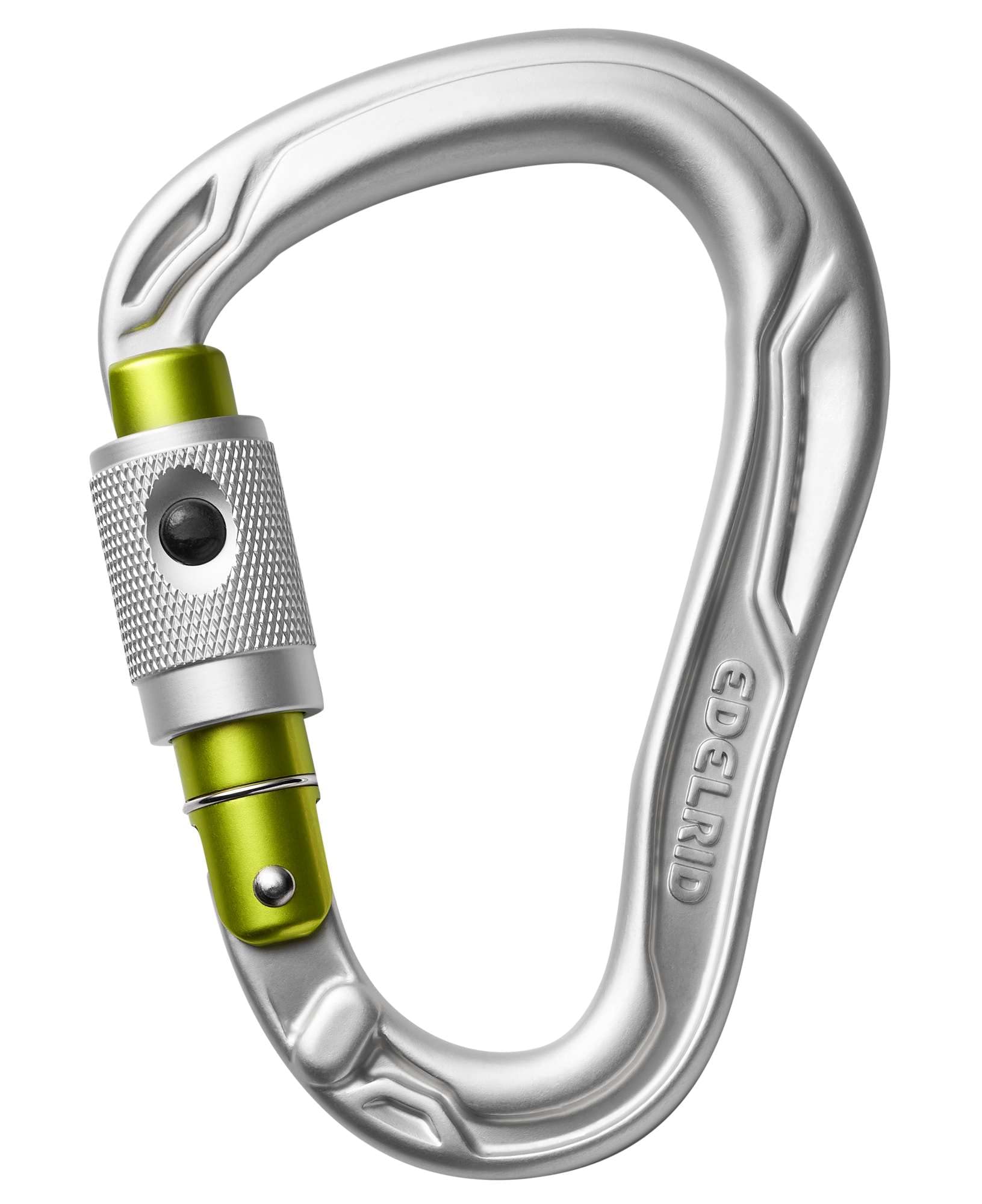 EDELRID Unisex - Adult HMS Bullet PermaLock Carabiner, Silver, One Size