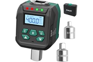 XLIT 1/2" Digital Torque Adapter Set with Socket Adapters (1/4", 3/8") - ±2% Accuracy, 15-295 ft-lb, Buzzer & LED Alert, Working with Ratchet Wrench, Breaker Bar - For Automotive, Motorcycle & Car