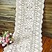Gracebuy 16X51 Inch White Rectangular Handmade Cotton Crochet Lace Tablerunner