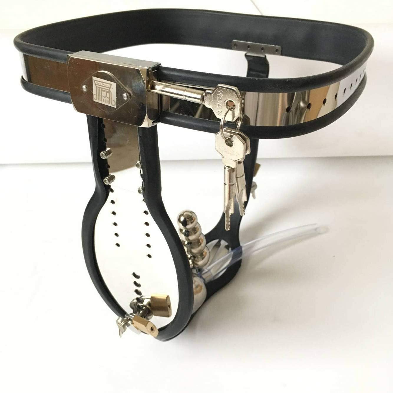 Ensemble complet de haute qualité de ceinture de chasteté pour hommes en acier inoxydable poli Ensemble complet de haute qualité de ceinture de chasteté pour hommes en acier inoxydable poli